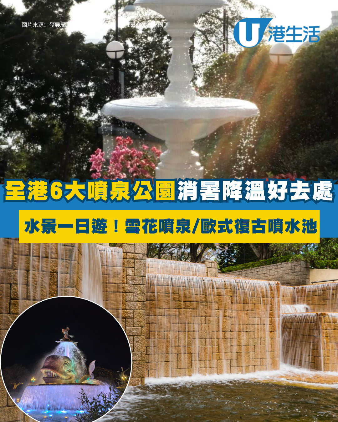 消暑打卡！盤點6大唯美噴泉公園 隱世歐陸庭園一秒降溫 附交通路線
