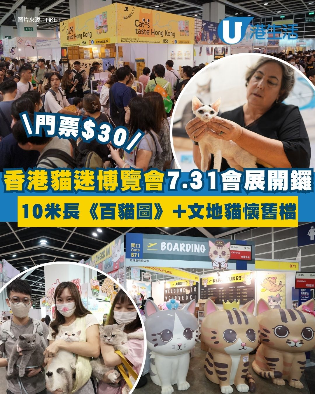 2026香港貓迷博覽會7.31會展開鑼 門票$30入場！10米長《百貓圖》／懷舊喵影樓／文地貓懷舊檔