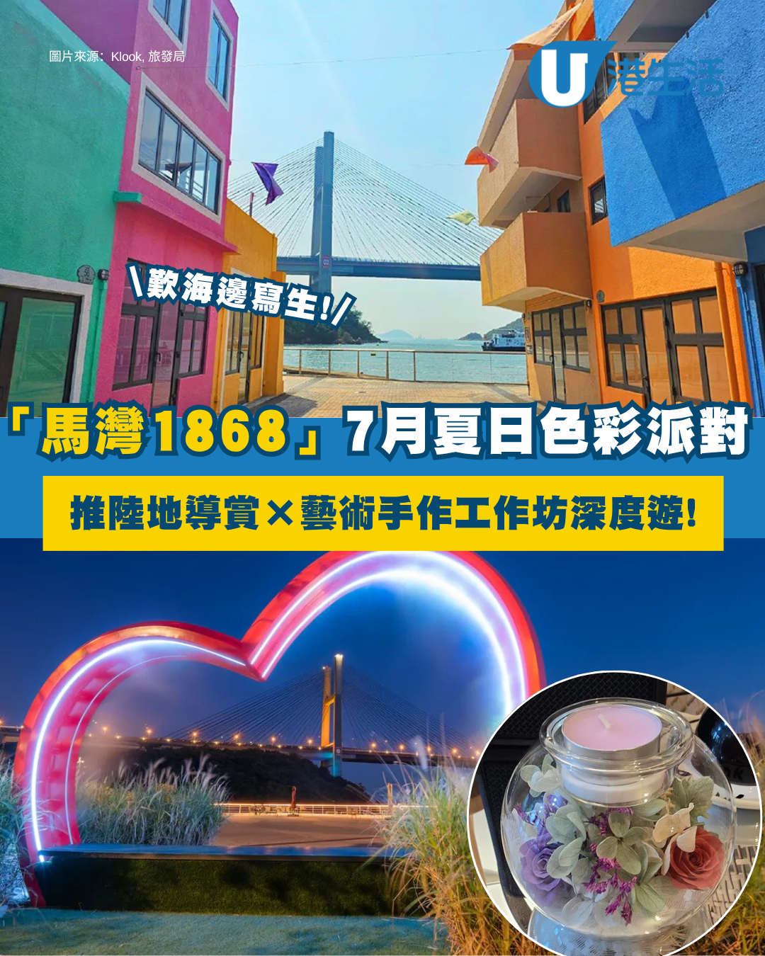 馬灣好去處｜「馬灣1868」7月夏日色彩派對登場！推手藝工作坊+陸地導賞 享受海邊寫生/遙控船賽！