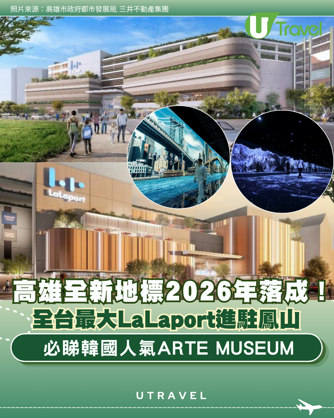 高雄全新地標2026年落成！全台最大LaLaport進駐鳳山 必睇韓國人氣ARTE MUSEUM