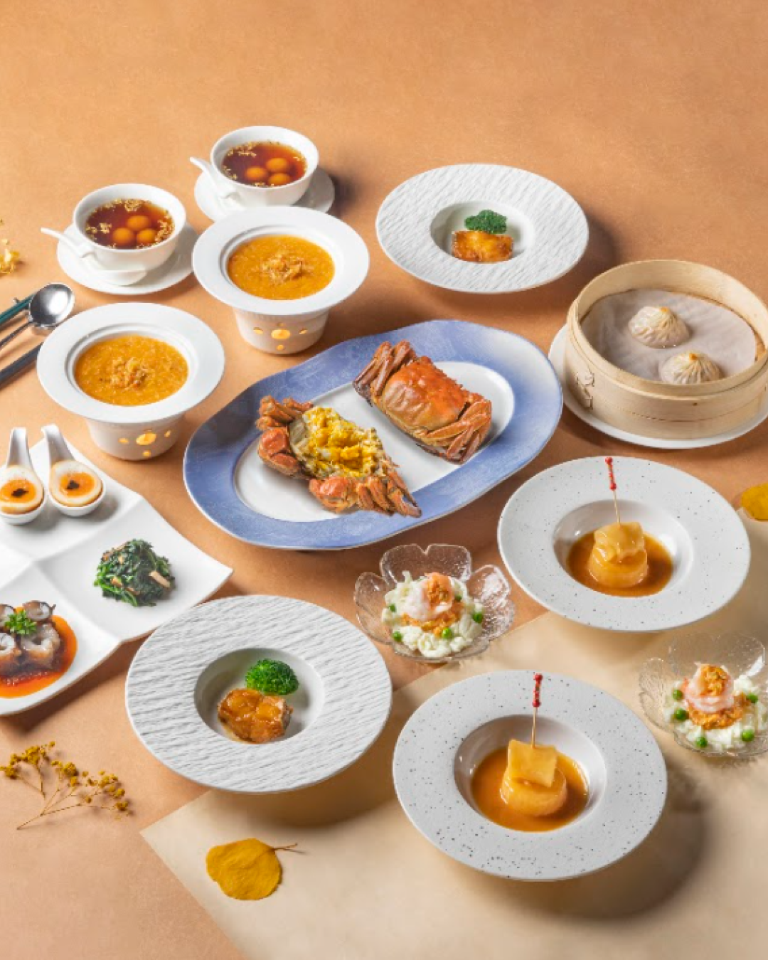 尖沙咀个園竹語全新大閘蟹宴！每位$598起食八道經典淮揚菜/ 8:15後入坐85折優惠