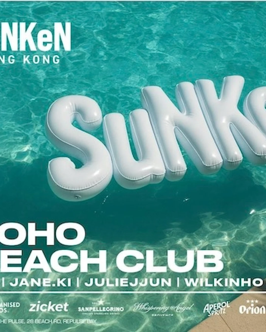 Soho Beach Club x Sunken活動詳情/日期/時間/地點/票價一覽