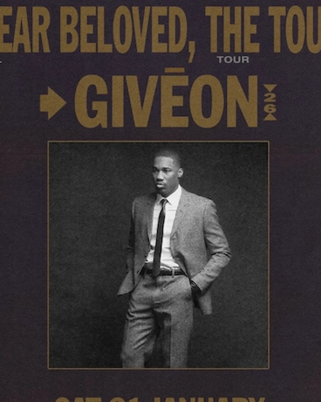 GIVĒON演唱會 | GIVĒON "DEAR BELOVED THE TOU" 香港演唱會 2026 優先購票/公開發售日期/票價/場地/座位表一覽