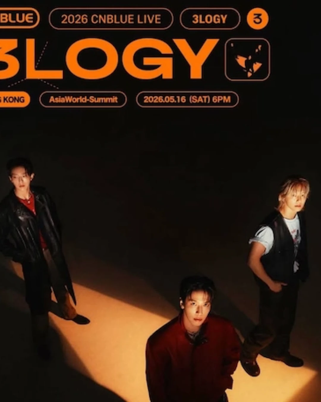 CNBLUE "3LOGY" 亞洲巡迴演唱會 2026 香港站優先購票/公開發售日期/票價/場地/座位表一覽