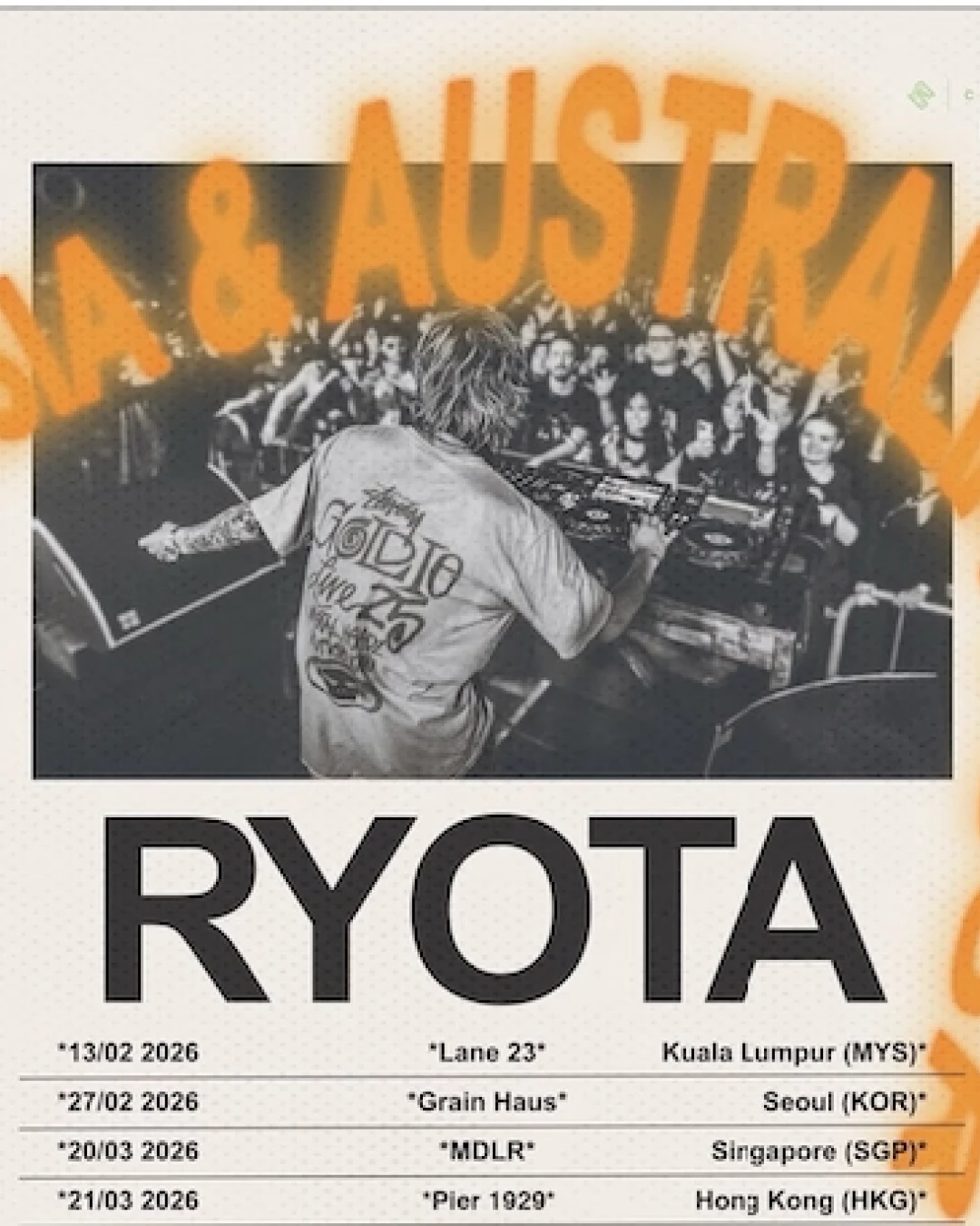 RYOTA 亞洲巡迴演唱會 2026 香港站優先購票/公開發售日期/票價/場地/座位表一覽