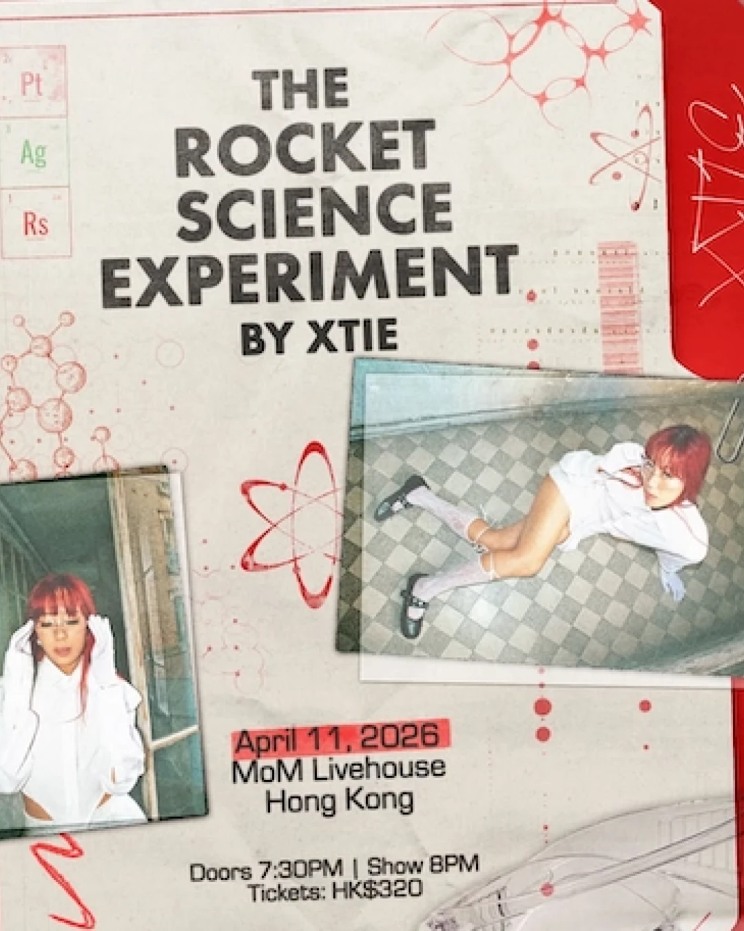  XTIE "THE ROCKET SCIENCE EXPERIMENT" 專場演唱會 2026優先購票/公開發售日期/票價/場地/座位表一覽