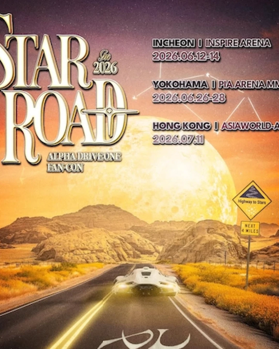 ALPHA DRIVE ONE演唱會 | ALPHA DRIVE ONE "STAR ROAD" 巡迴粉絲演唱會 2026 香港站優先購票/公開發售日期/票價/場地/座位表一覽