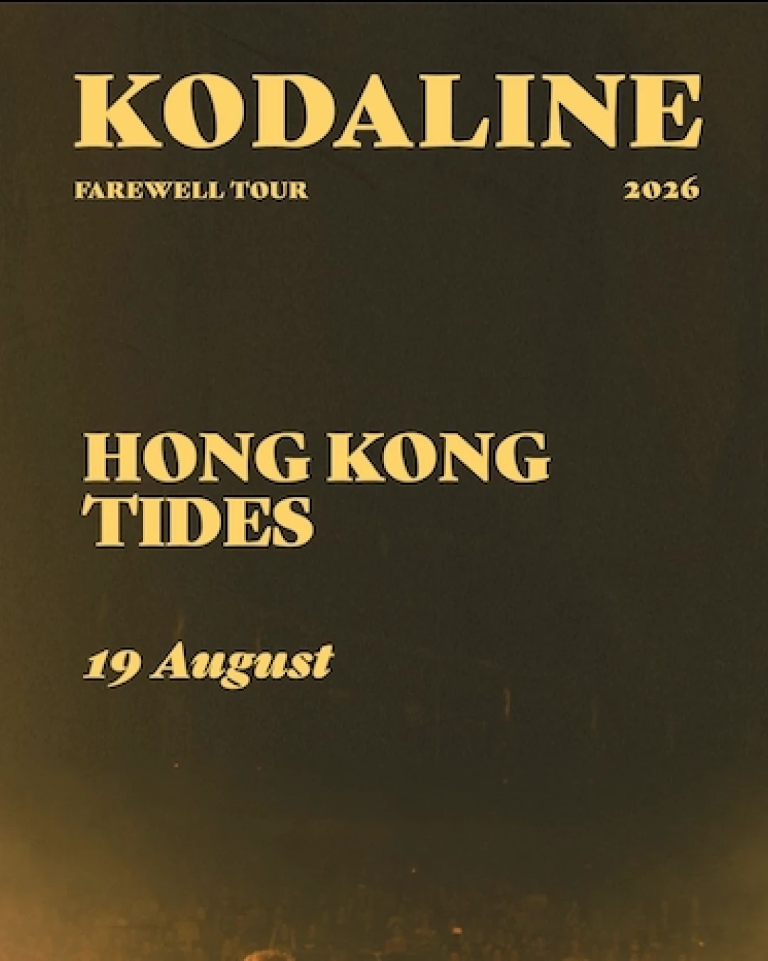 Kodaline演唱會 | Kodaline 告別演唱會 2026 香港站優先購票/公開發售日期/票價/場地/座位表一覽