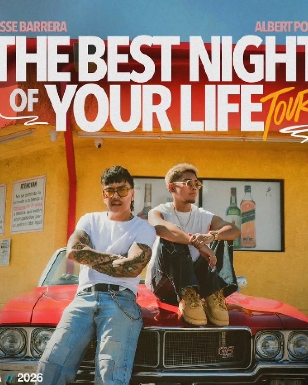 Jesse Barrera & Albert Posis “THE BEST NIGHT OF YOUR LIFE TOUR” 亞巡迴演唱會 2026 香港站優先購票/公開發售日期/票價/場地/座位表一覽