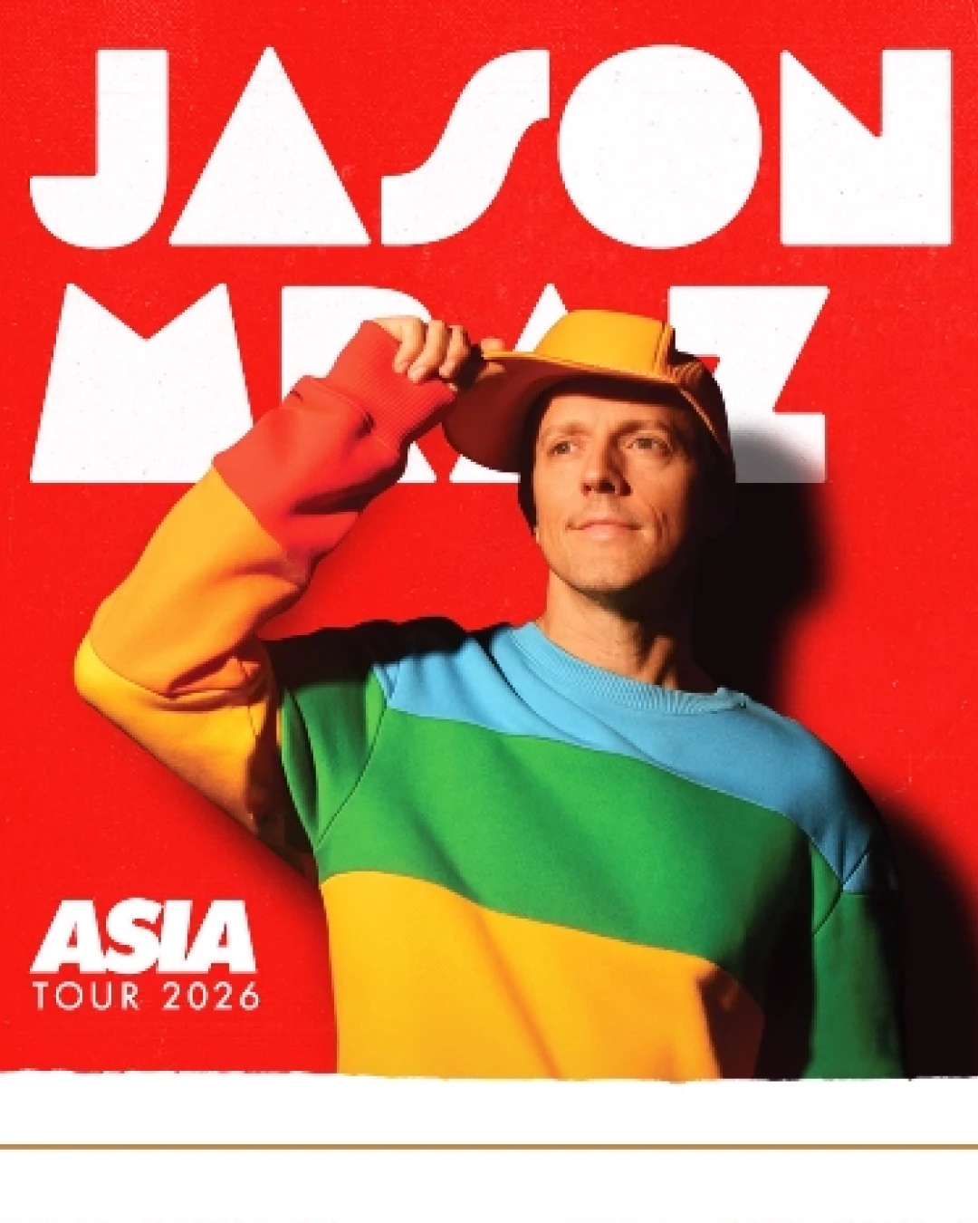 Jason Mraz演唱會 | Jason Mraz﻿ 亞洲巡迴演唱會 2026 香港站優先購票/公開發售日期/票價/場地/座位表一覽