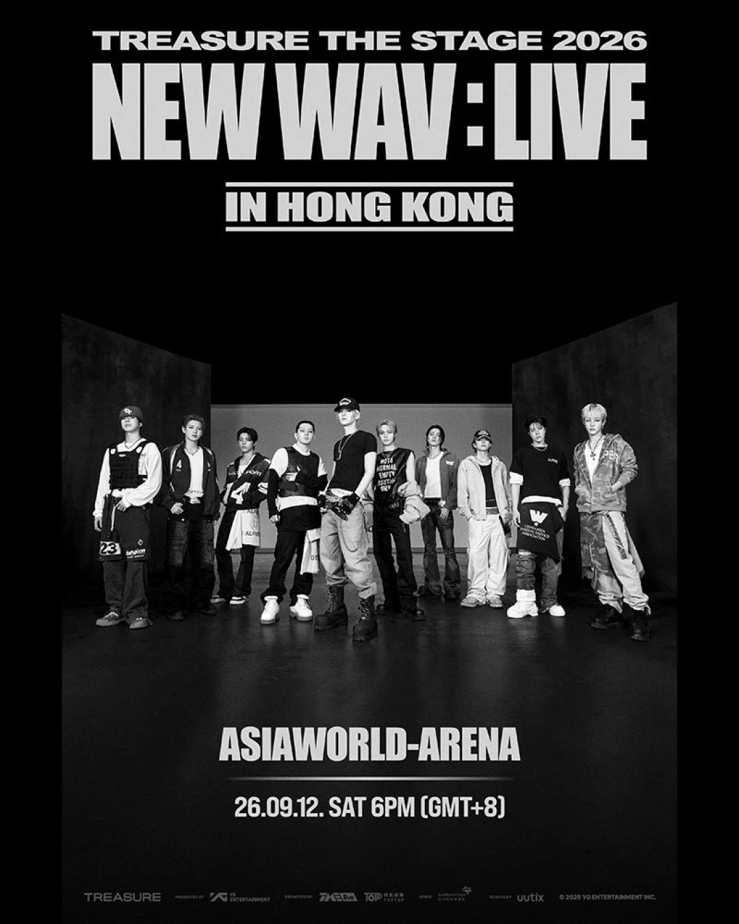 TREASURE演唱會 | TREASURE “NEW WAV: LIVE” 巡迴演唱會 2026 香港站優先購票/公開發售日期/票價/場地/座位表一覽