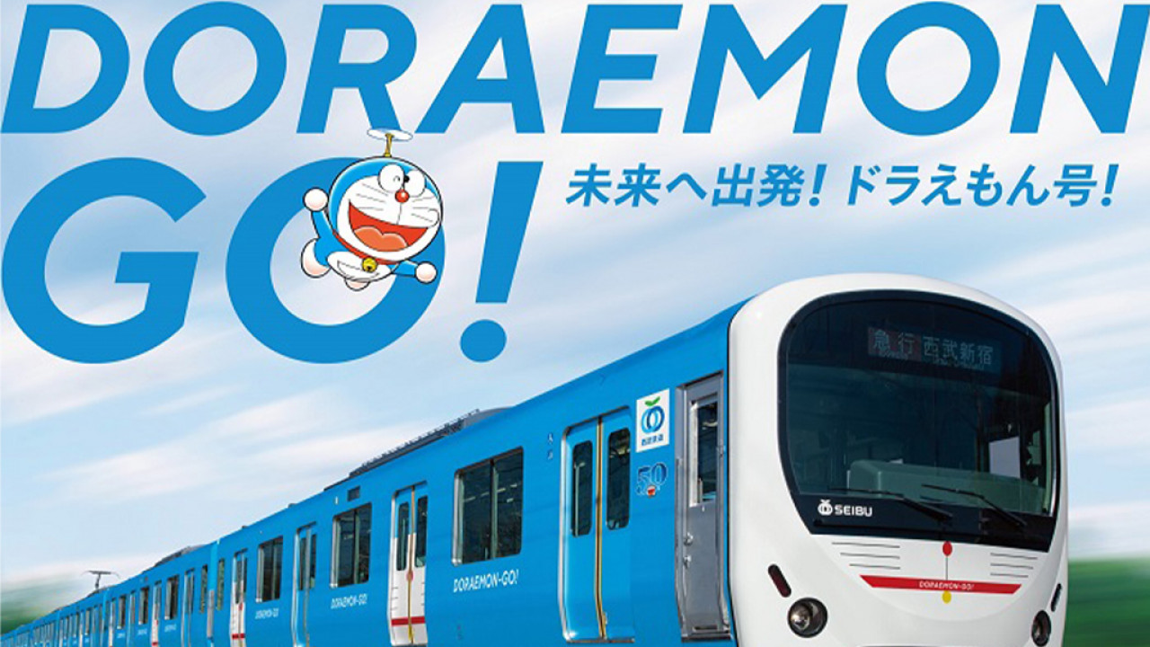 多啦A夢主題列車東京有得坐 周圍都係叮噹！隨意門+百寶袋椅背