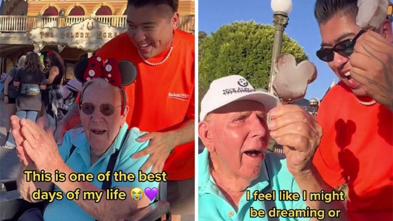 慈善家邀請100歲老翁免費去迪士尼 同遊世界最快樂地方 短短一天竟有驚人轉變？