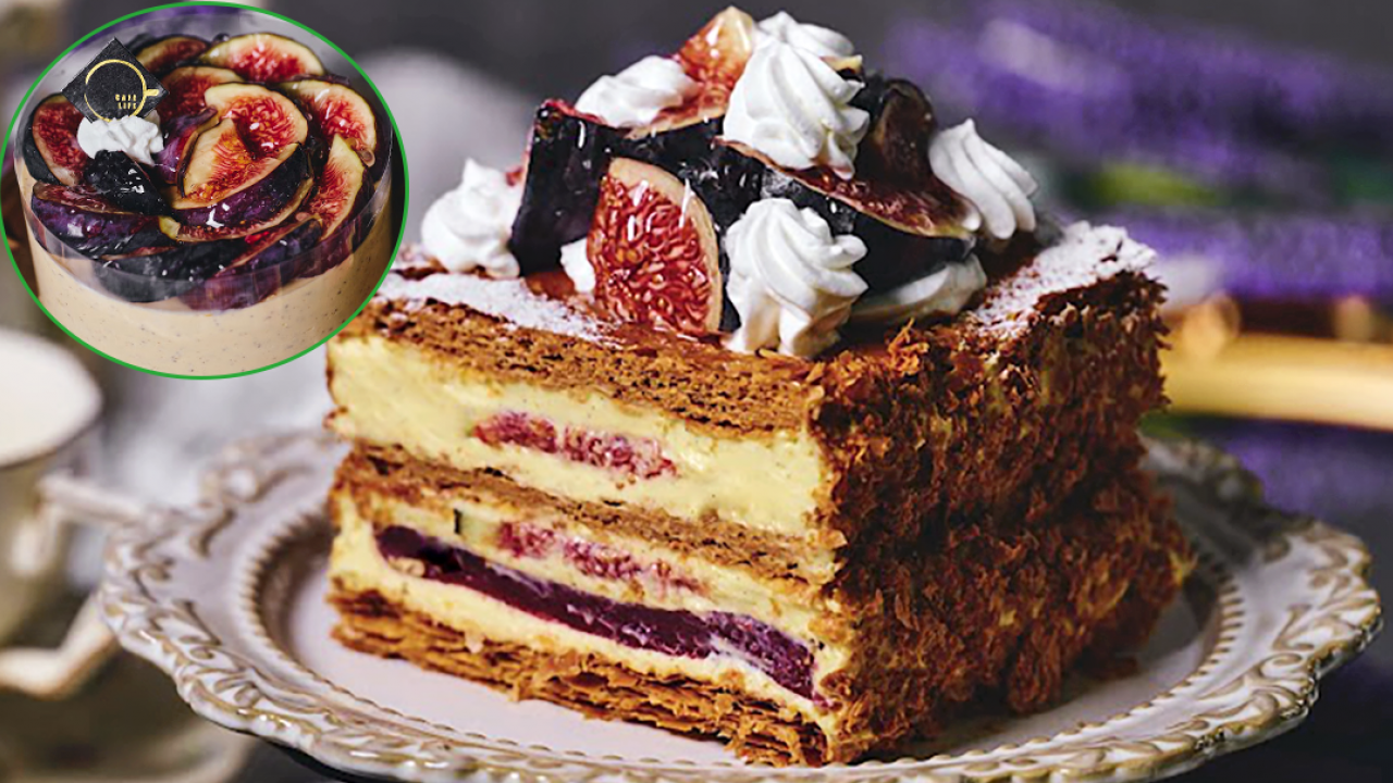 日籍甜品師主理Cafe Life新出無花果甜品　無花果伯爵茶梳乎厘芝士蛋糕／無花果紅酒啫喱拿破崙