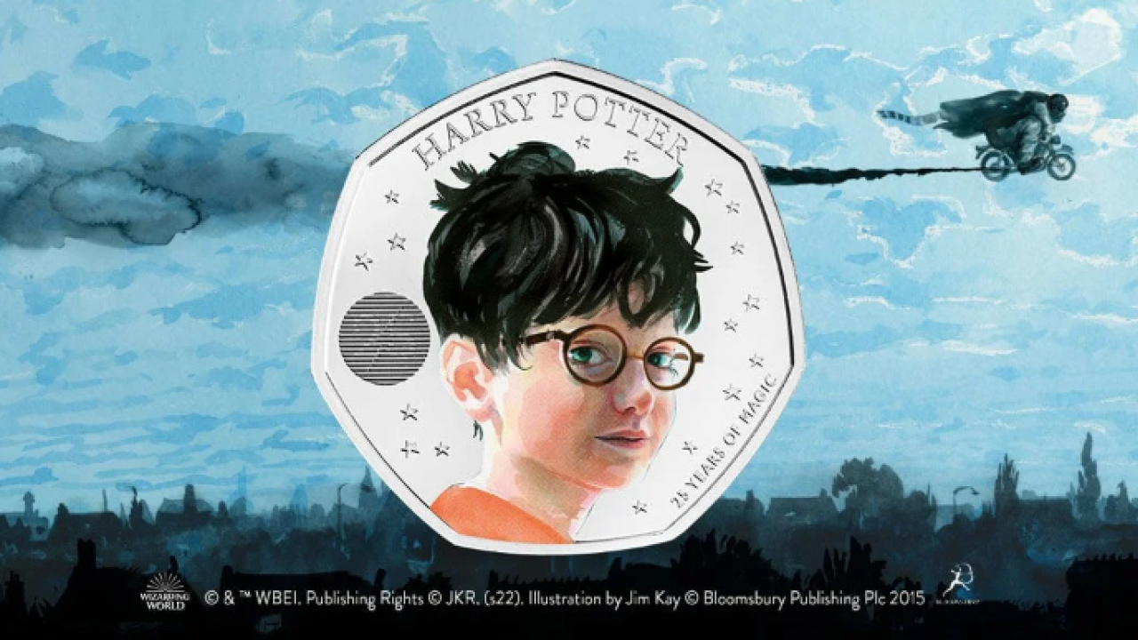 英國推出限量《哈利波特》紀念幣 亦是最後一批硬幣印英女王頭像