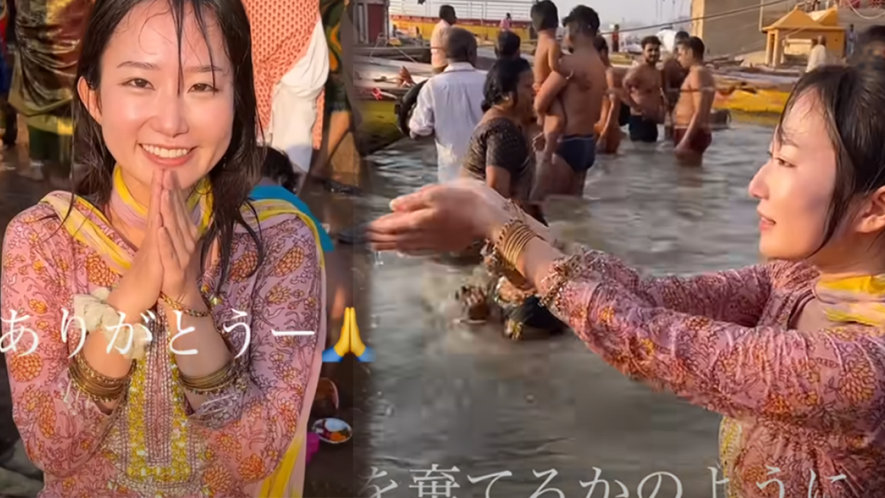 日本妹挑戰印度恆河淨身習俗 由頭浸到落腳再洗臉 結果下場超慘