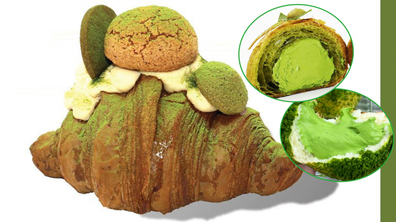 人氣麵包店Big Grains品穀新出抹茶祭甜品　爆餡抹茶生乳麻糬包／三重抹茶牛角包／抹茶吉士脆皮泡芙蛋糕