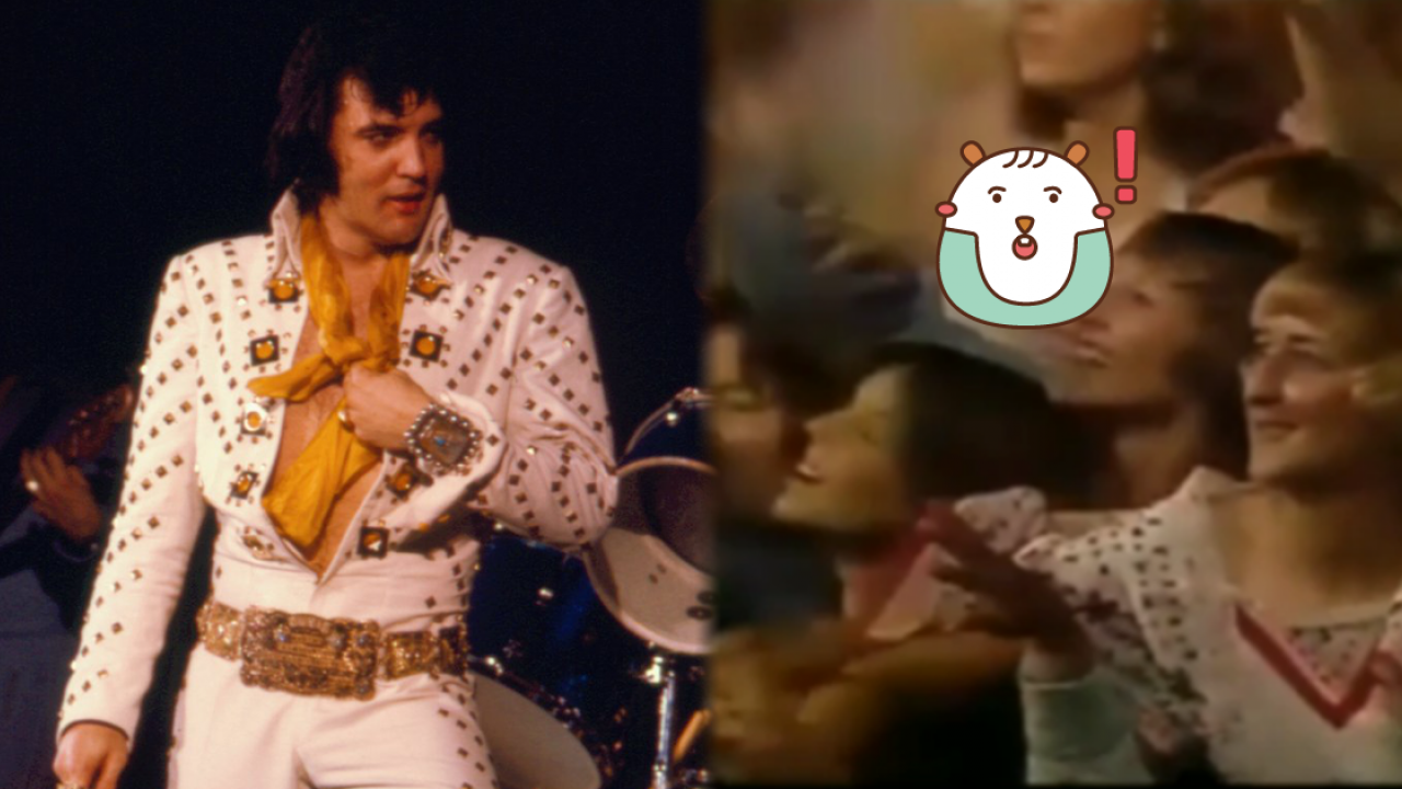 45年前貓王演唱會驚見「時空旅人」 粉絲疑似拿著智能電話錄影？