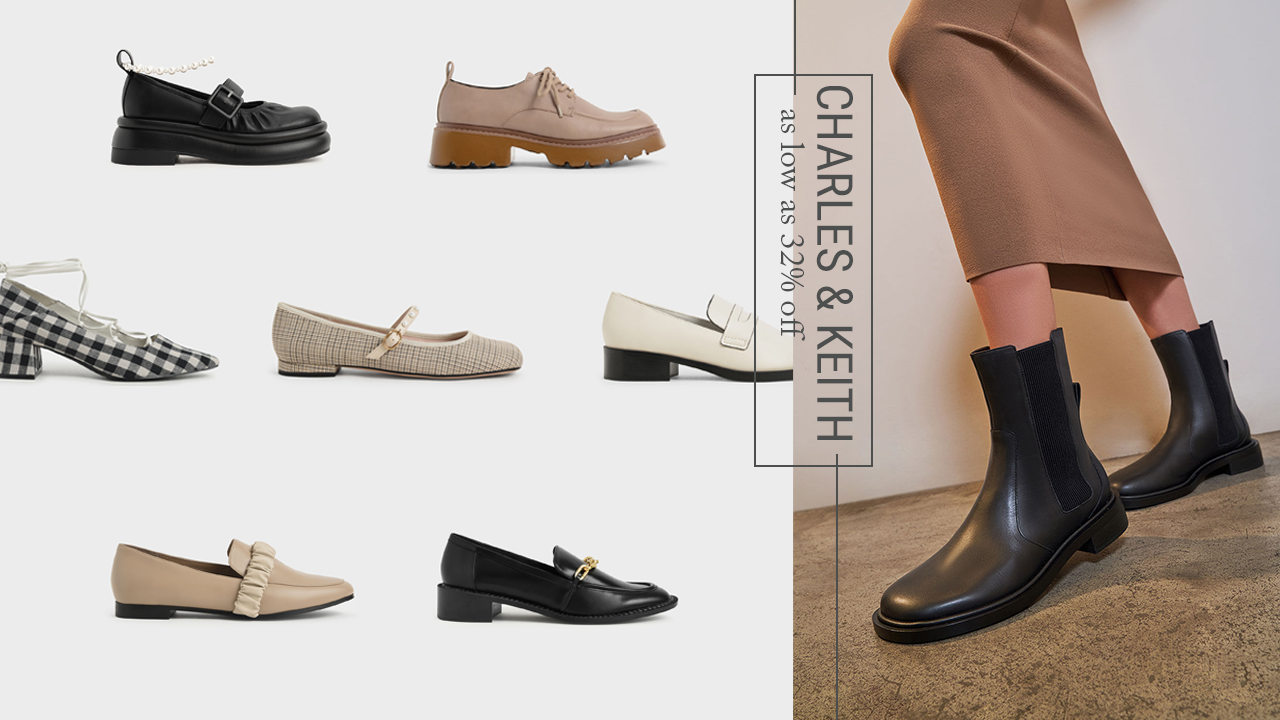 Charles & Keith官網鞋履限時減價！秋冬樂福鞋、長短靴 ！最平HK$259入手！