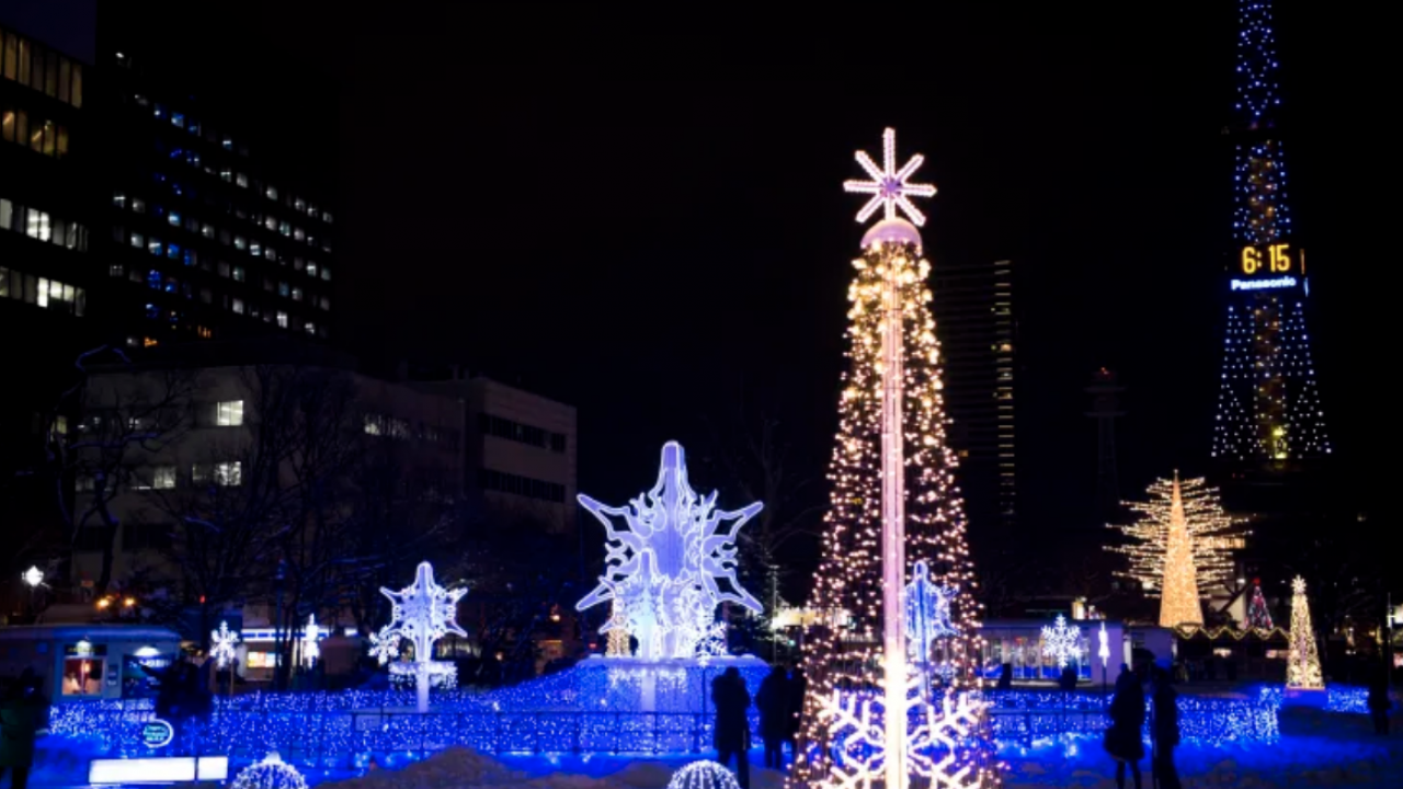札幌白色燈樹節+聖誕市集 雪地夢幻彩光 搜羅歐日聖誕飾品