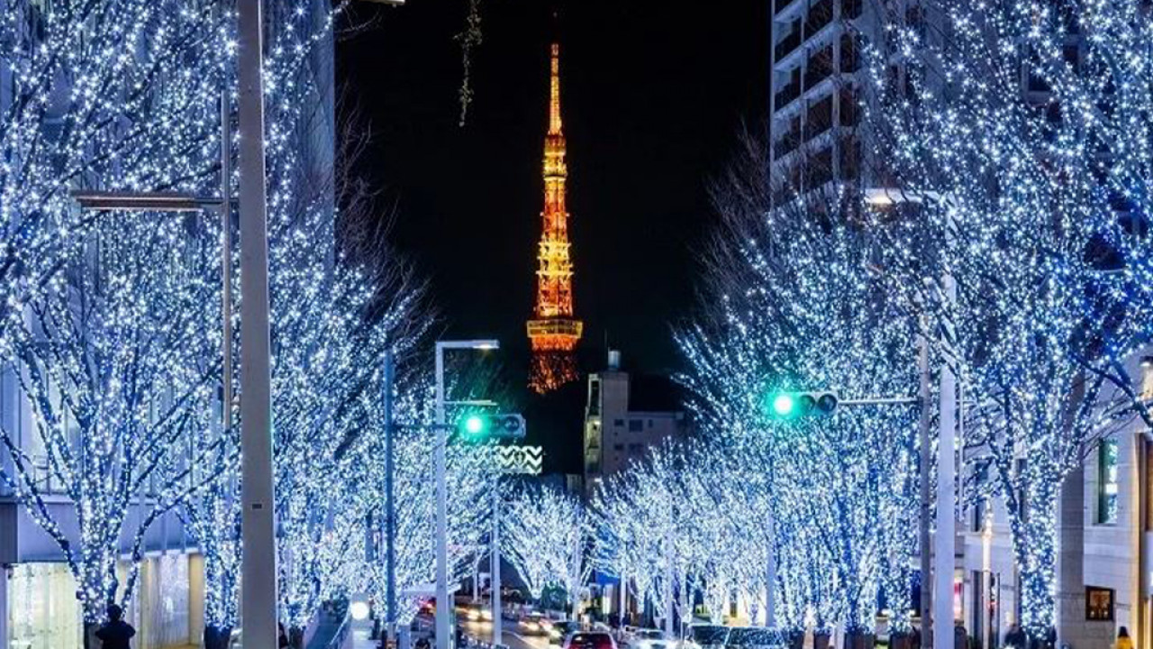 東京自由行2022 | 六本木聖誕燈飾率先亮燈！80萬顆LED燈、鐵塔下絕美銀白林蔭大道