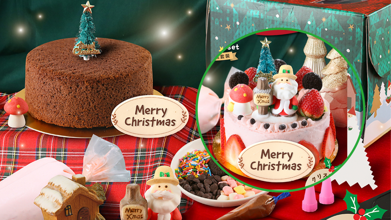 聖誕蛋糕2022｜A1 Bakery聖誕限定DIY蛋糕烘焙包　日本甜王士多啤梨千層蛋糕／宇治抹茶樹頭卷蛋／比利時生朱古力蛋糕