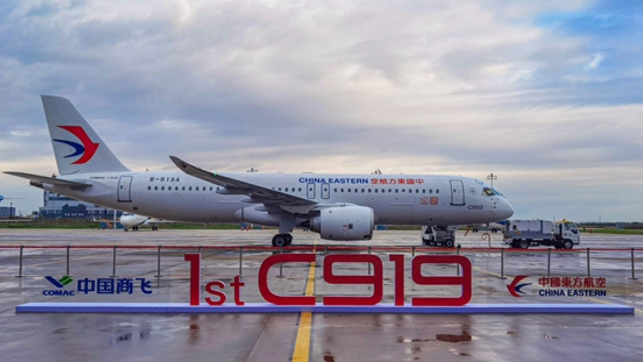 首架中國製造客機C919今早交付東航 預料2023年春季正式投入運作
