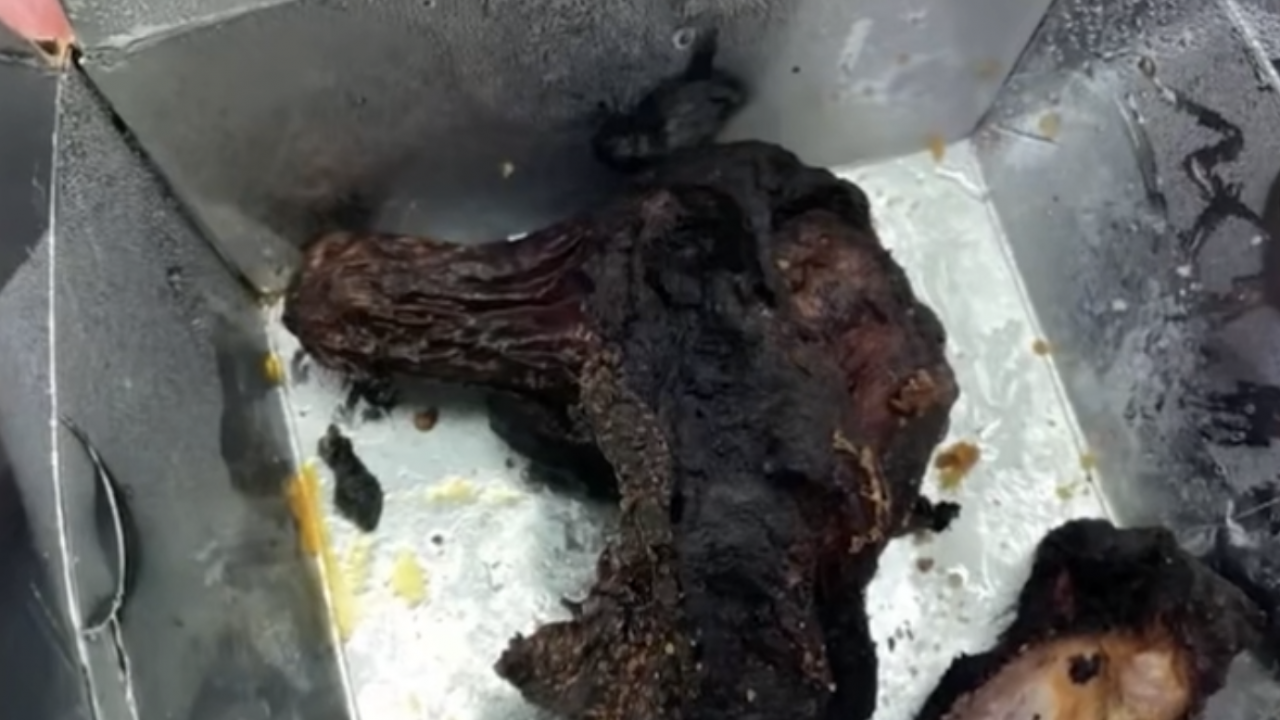 男子買炸雞發現沒熟投訴 店家退款並補償焦黑炸雞