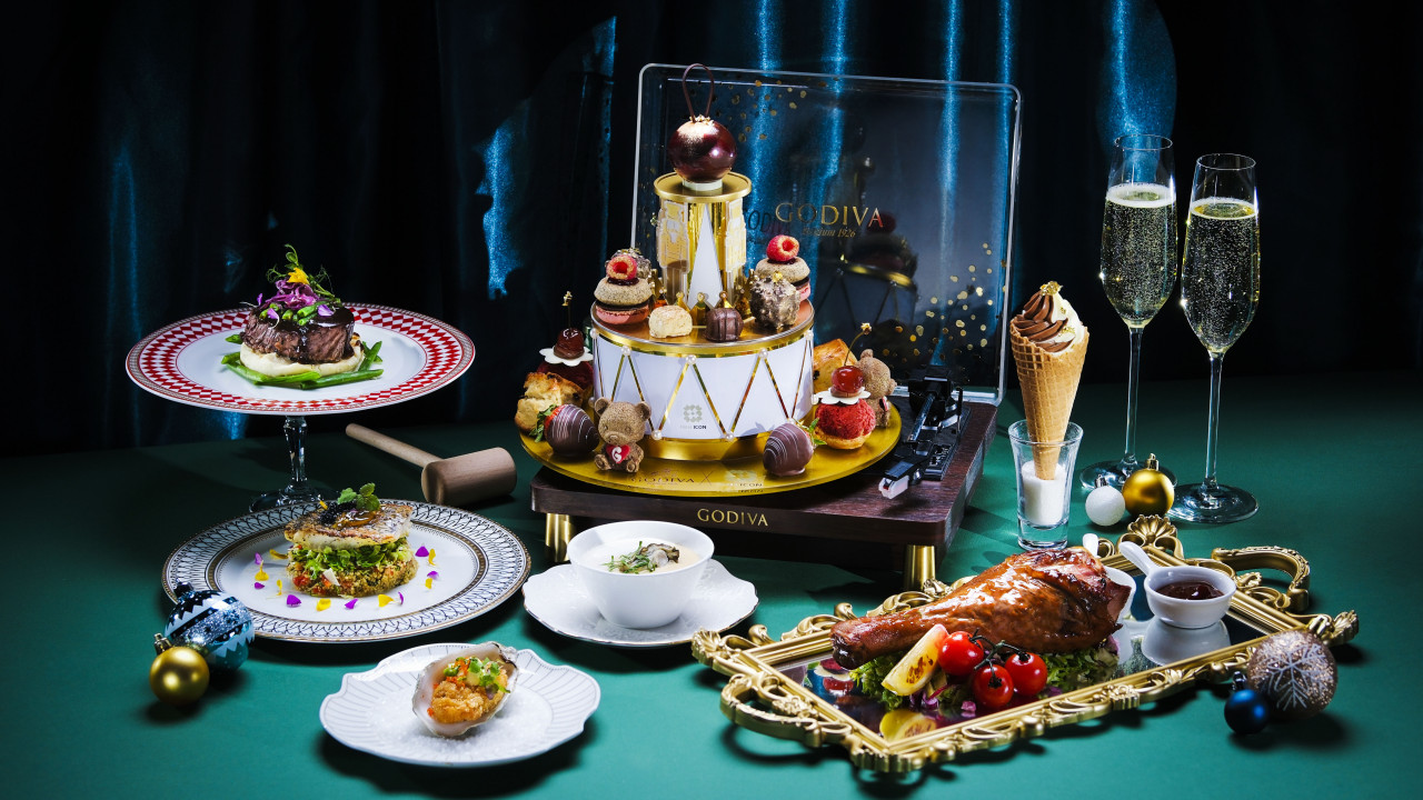 唯港薈Hotel Icon聯乘GODIVA推全新下午茶   歎伯爵茶法式蛋糕馬卡龍／榛子芝麻朱古力／鮮蠔周打湯配吉列炸蠔+任食GODIVA軟雪糕