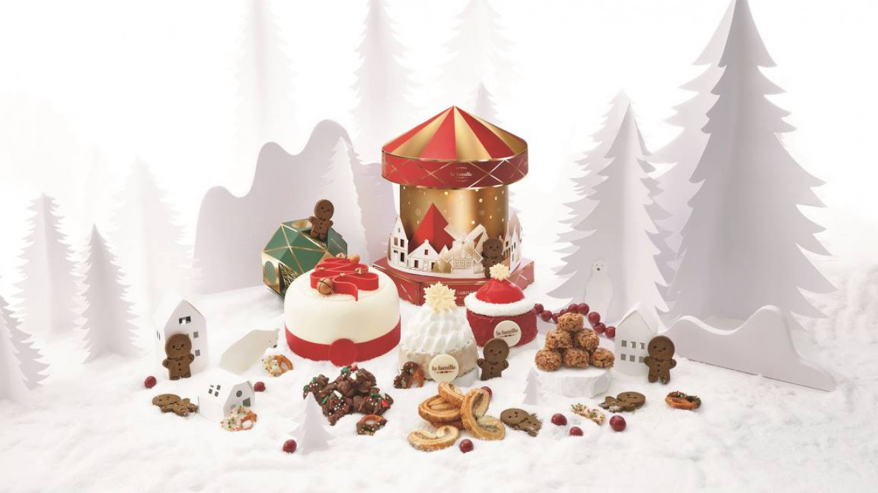  La Famille聖誕限定戚風蛋糕&禮品 血橙朱古力戚風蛋糕／栗子雪山小蛋糕／聖誕小鎮禮盒