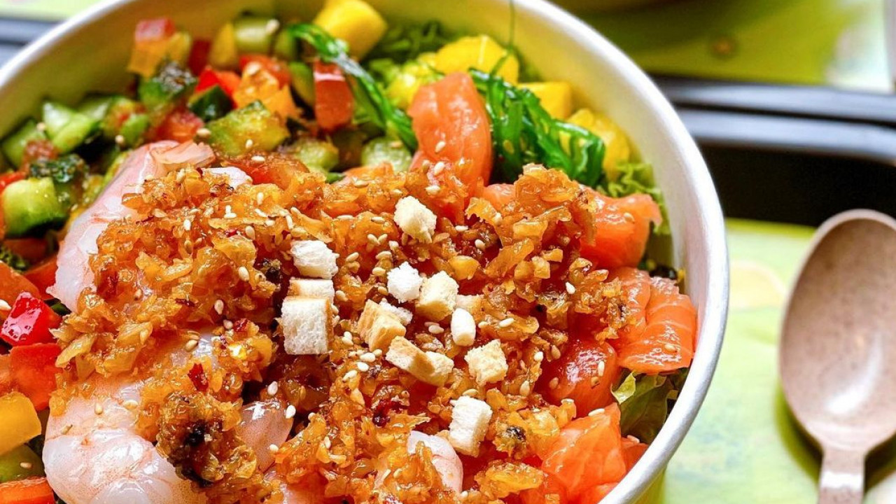 沙田美食丨清新健康！沙田石門新開足料夏威夷魚生便當店　西班牙蒜油三文魚／泡菜吞拿魚／泰式青檸蝦