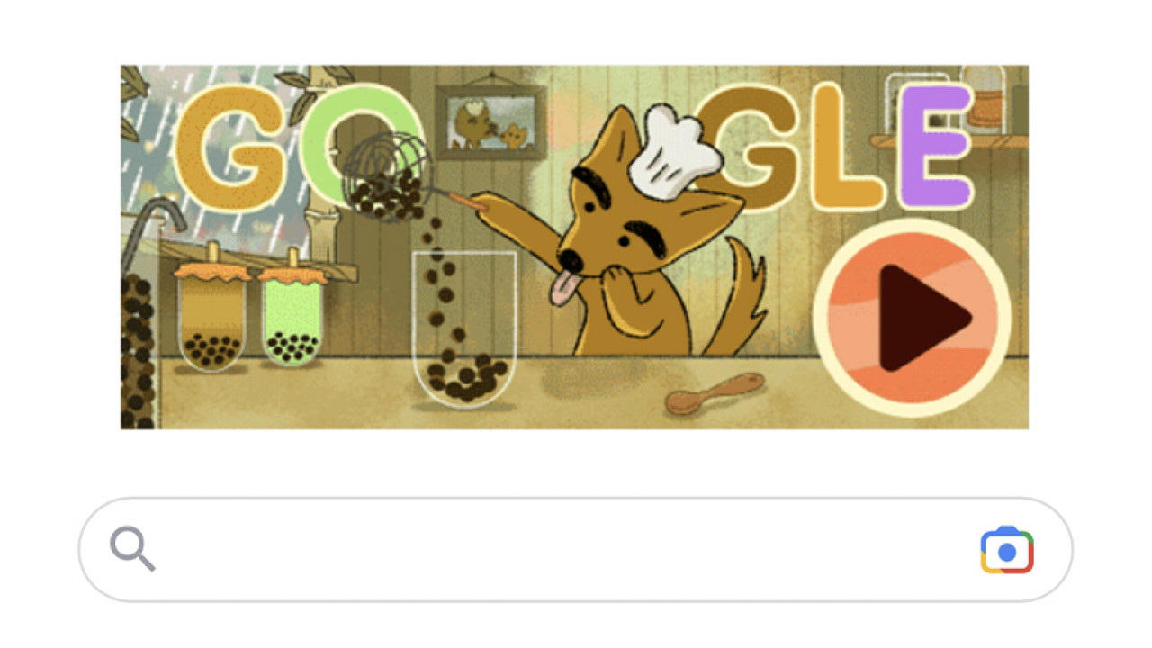 Google推製作珍奶小遊戲 可愛台灣犬為森林動物沖珍奶