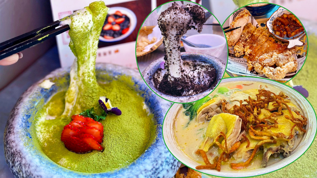 炮台山美食｜北角新開夜市主題台式料理餐廳　抹茶拉絲牛奶麻糬／鹽酥雞扒飯／雞湯麵／牛肉麵／滷肉飯