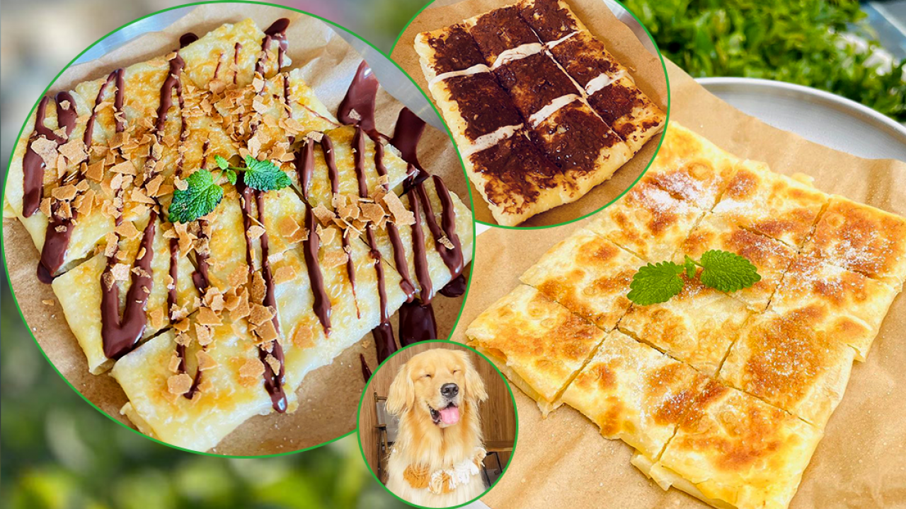 西貢美食｜西貢海旁新開露營風泰式香蕉煎餅甜品店　薄荷朱古力／美祿髒髒／拉絲芝士香蕉煎餅／泰式奶茶