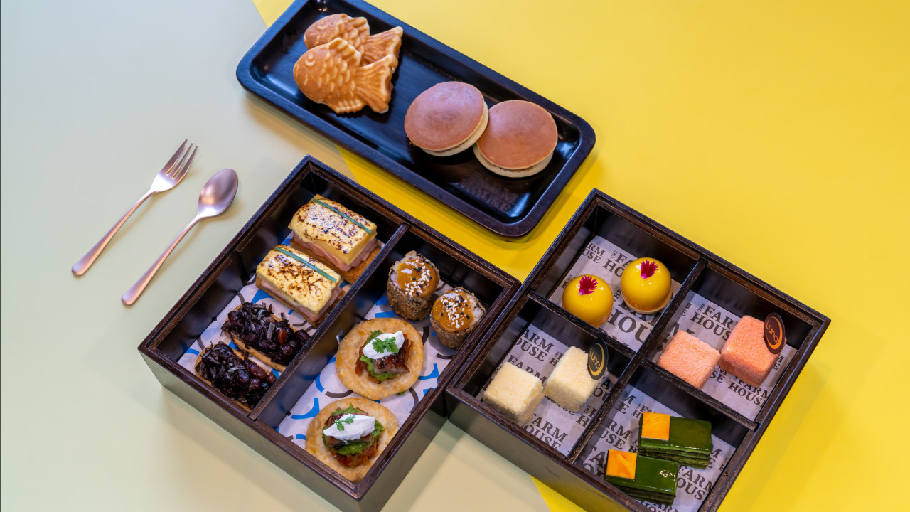 維港凱悅尚萃酒店聯乘Luna Cake推和風下午茶   歎北海道雙層芝士蛋糕／Valrhona朱古力蛋糕+任食梳乎里班戟／鯛魚燒／雪糕