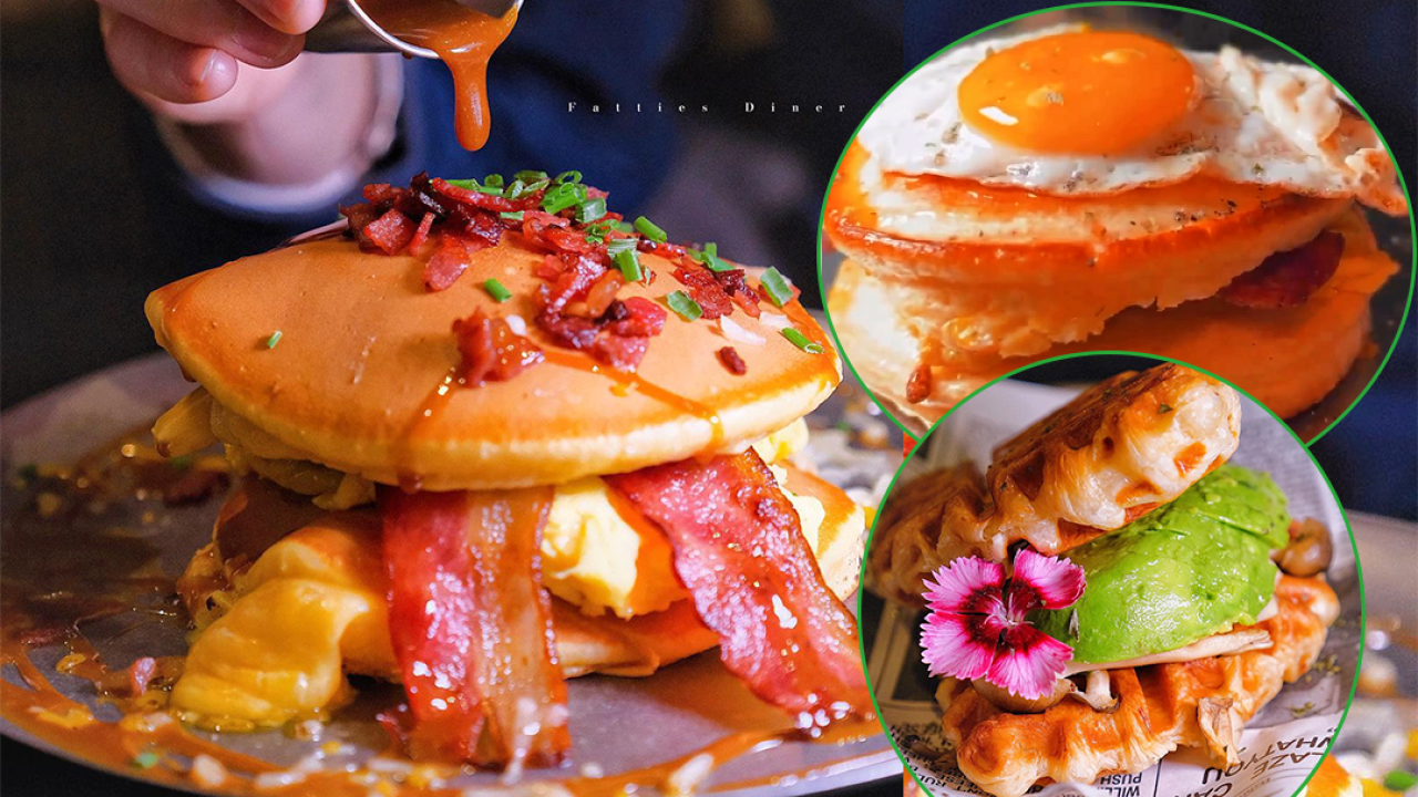 大坑新開打卡復古美式班戟專門店　半融芝士Pancake／牛角包窩夫／漢堡／繽紛樂奶昔