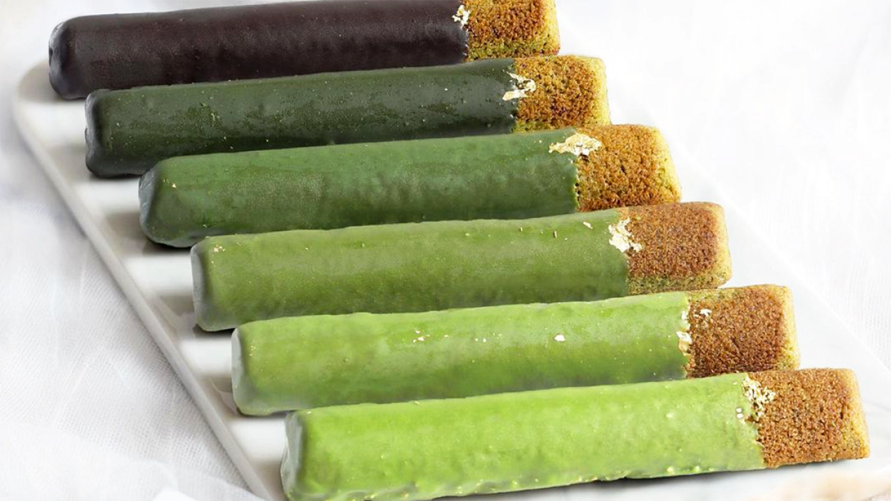 甜品網店新出5級濃度小山園抹茶蛋糕條　抹茶麻糬撻／抹茶脆皮朱古力烤棉花糖達克瓦茲／ 抹茶夾心可麗露