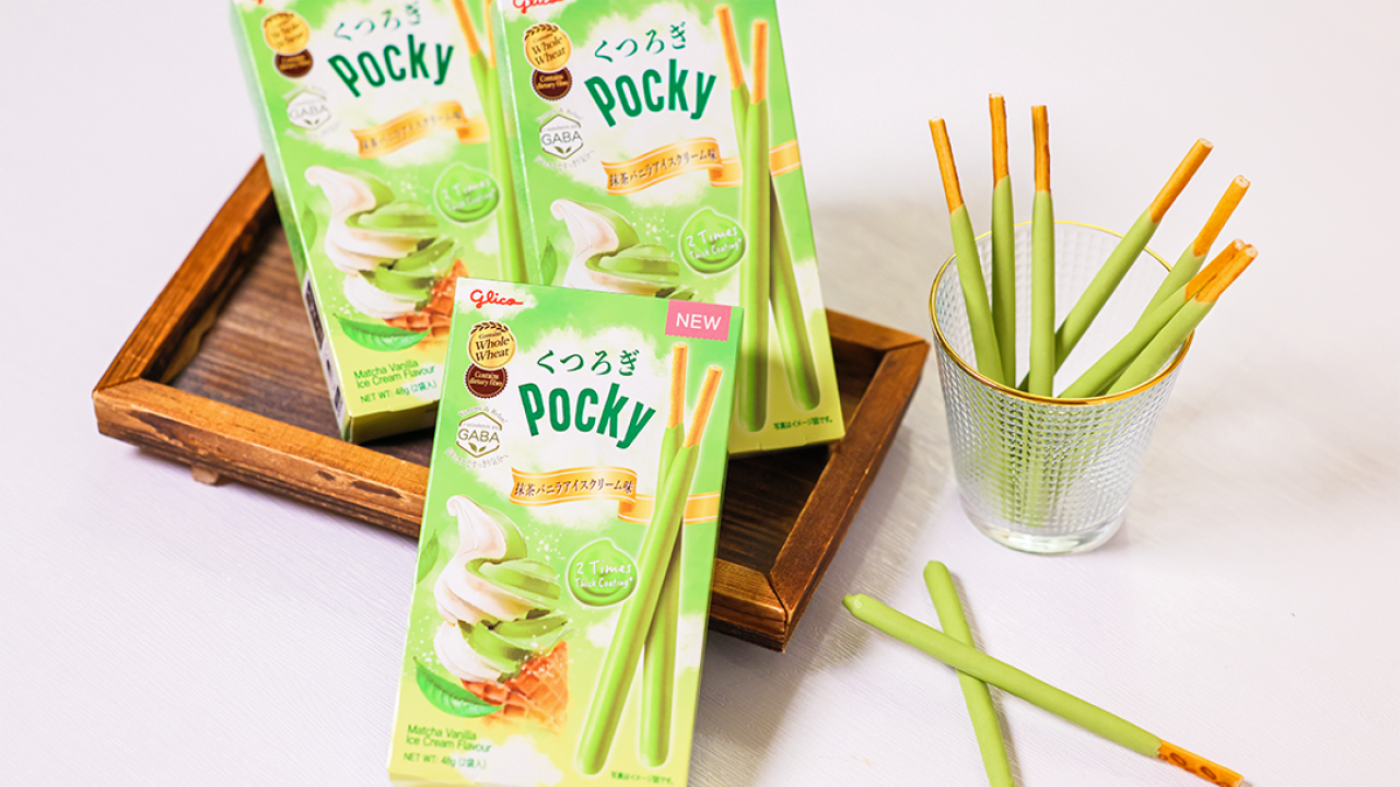 Pocky新出抹茶雲呢拿雪糕味百力滋　2倍醇厚朱古力／雲朵般鬆軟綿密口感！