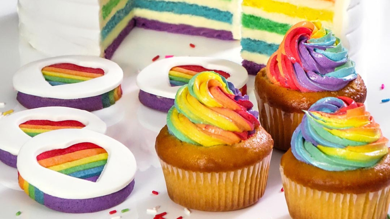 六月限定！彩虹主題美食 心心曲奇 / 彩色蛋糕 / 彩虹 Cocktail