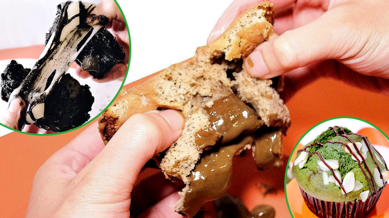 IG網店零糖低卡鬆餅蛋糕Muffin　新出流心伯爵奶茶／焙茶麻糬／粗粒花生醬／雙重朱古力