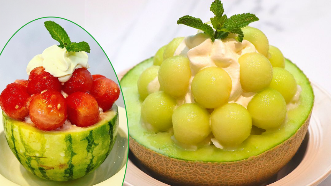 尖沙咀Gram班戟店夏日限定打卡水果雪花冰　消暑粒粒西瓜／蜜瓜牛奶冰