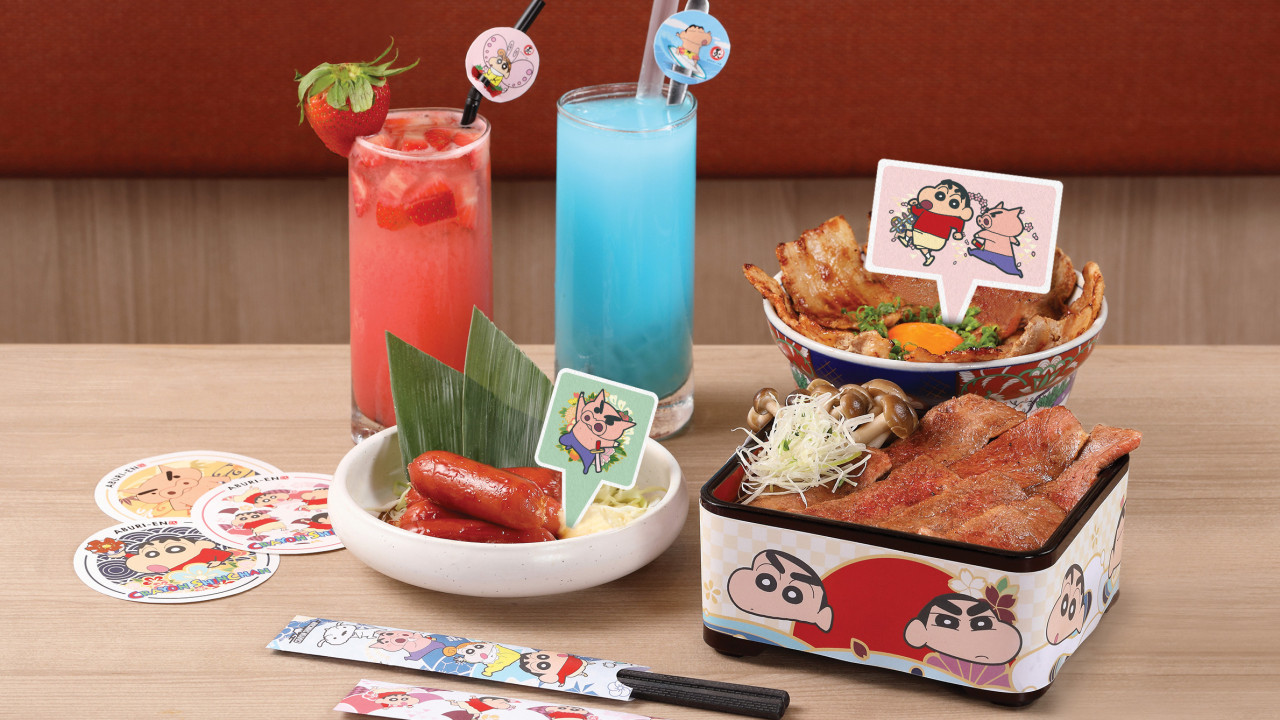 日式炙燒丼飯餐廳 x 蠟筆小新主題店！小新宮崎和牛飯／不理不理豚腩丼／武士豚肉腸／獨家小新精品