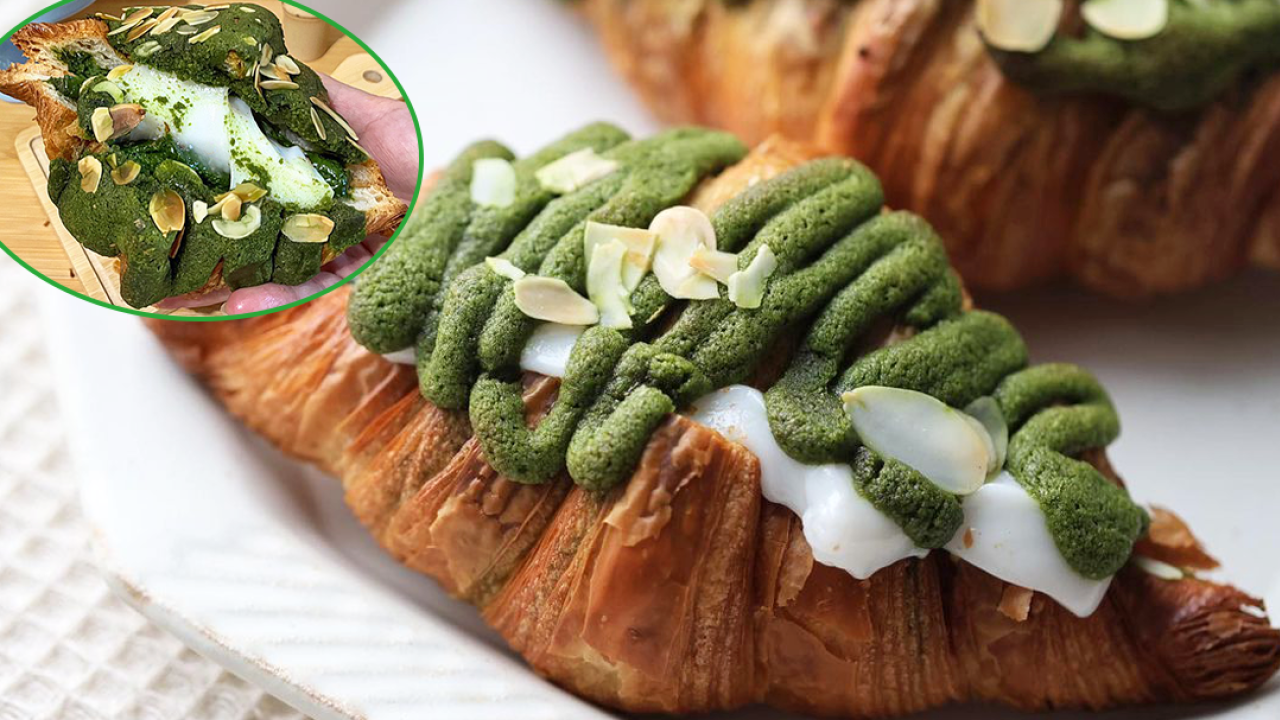 荃灣／元朗享樂烘焙新出抹茶麻糬牛角包　流心香濃小山園抹茶餡＋抹茶奶酥！