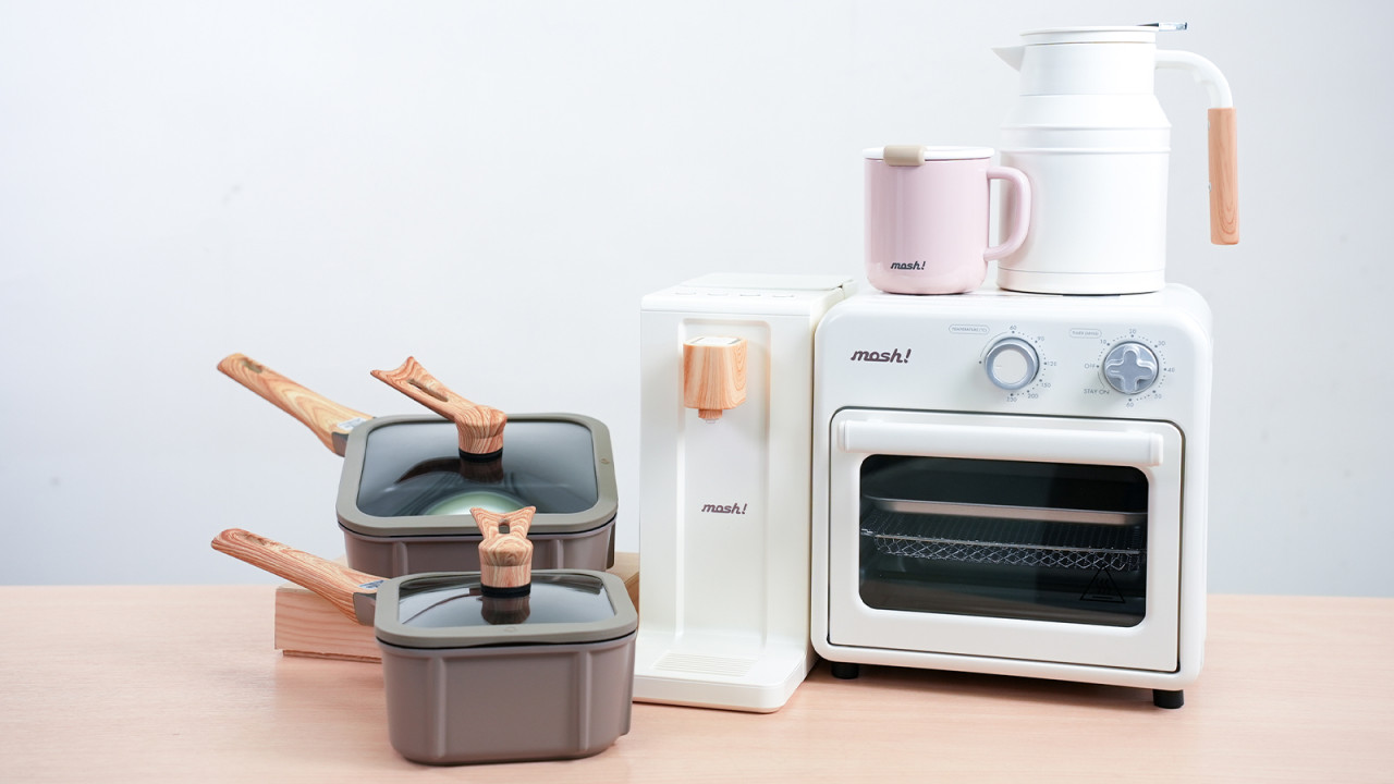 超市印花｜惠康超市聯乘日系廚具新一輪印花換購！開箱日本人氣mosh!及sutto　平底鍋／氣炸焗爐／即熱水機／保溫壺／杯