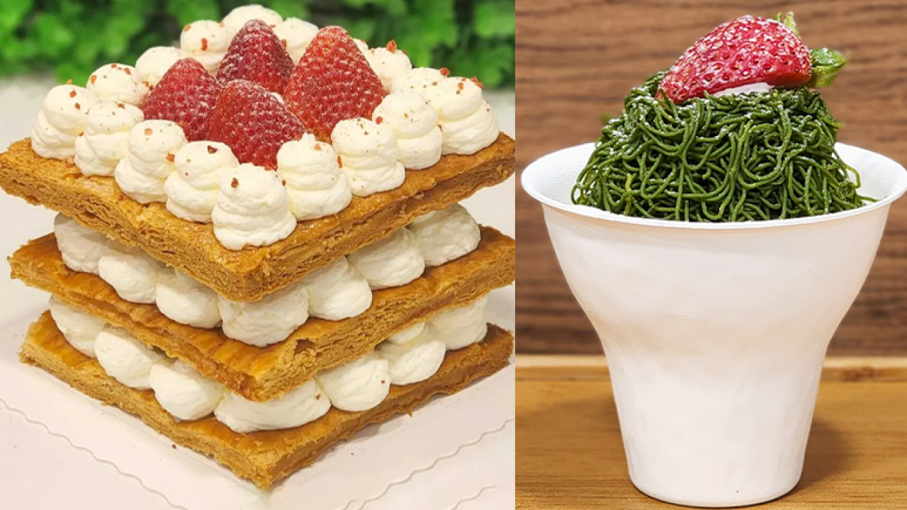 銅鑼灣新開酥脆拿破崙蛋糕店！波子青提拿破崙／抹茶蒙布朗麻糬雪糕／伯爵茶牛角包窩夫