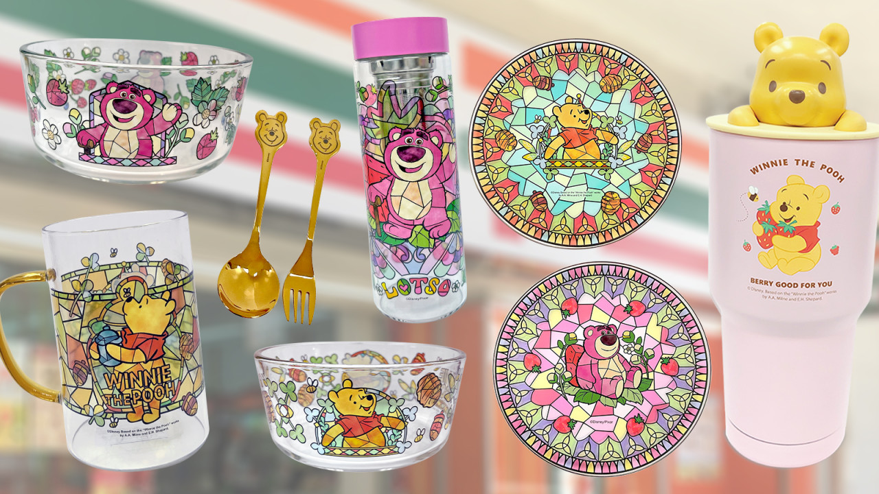 便利店新品｜7-Eleven便利店新推小熊維尼和勞蘇家品廚具　夢幻玻璃彩繪！碗碟／食物盒／餐具套裝／水樽／立體造型杯