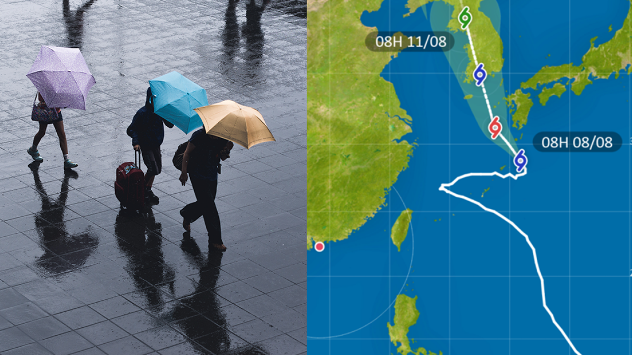 風暴消息｜颱風卡努再次增強 鹿兒島強風暴雨 日韓過百班航班取消