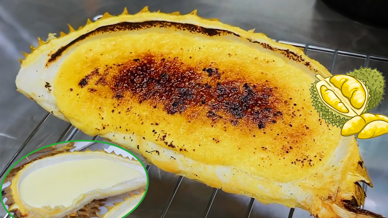 元朗掃街甜品！大熱茶飲店「夏茶」新出榴槤焦糖布甸　炙燒焦糖＋金枕頭榴槤＋香滑布丁