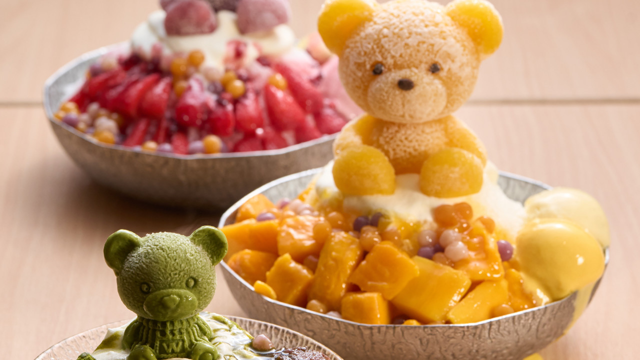 超可愛！太古日式火鍋店夏日小熊刨冰　原個日本水蜜桃／抹茶／芒果／士多啤梨口味