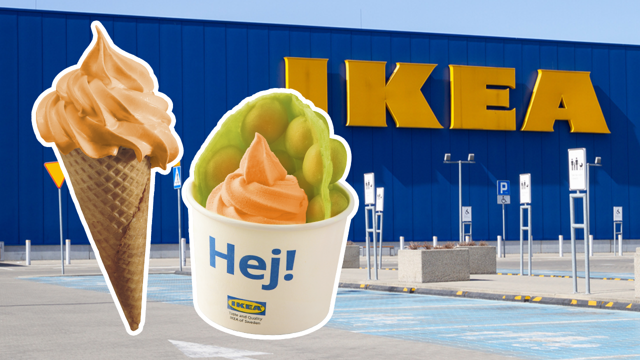 IKEA全新出泰式奶茶甜品系列！泰式奶茶新地筒／泰式奶茶新地配迷你斑蘭雞蛋仔